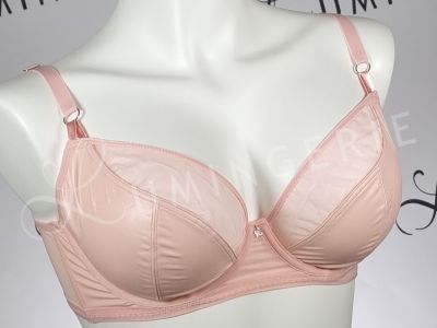 Curvy Kate Lucky Star Plunge -rintaliivit Blush Pink Wetlook Kaarituettu, edestä matalampi toppaamaton liivi 70-90, E-M CK-031-101-BLP