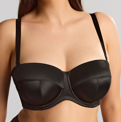 Sculptresse by Panache Dana olkaimettomat rintaliivit - Black Kaarituettu, kevyesti topattu olkaimeton liivi 75-105, D-M 9670-BLK