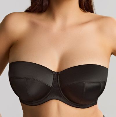 Sculptresse by Panache Dana olkaimettomat rintaliivit - Black Kaarituettu, kevyesti topattu olkaimeton liivi 75-105, D-M 9670-BLK