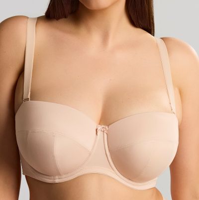 Sculptresse by Panache Dana olkaimettomat rintaliivit - Linen Kaarituettu, kevyesti topattu olkaimeton liivi 75-105, D-M 9670-LIN
