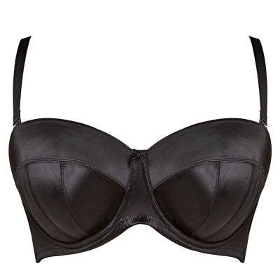 Sculptresse by Panache Dana olkaimettomat rintaliivit Black Kaarituettu, kevyesti topattu olkaimeton liivi 75-105, D-M 9670-BLK