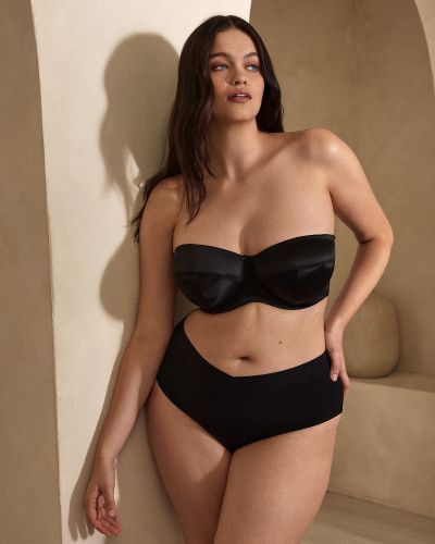 Sculptresse by Panache Dana olkaimettomat rintaliivit - Black Kaarituettu, kevyesti topattu olkaimeton liivi 75-105, D-M 9670-BLK