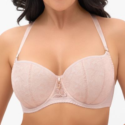 Gorsenia Daria UW P -balconette-rintaliivit - Beige Kaarituettu ja topattu simpukkabalconette. 65-95, D-K G009