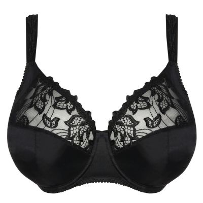 PrimaDonna Deauville UW Full Cup -rintaliivit Black Kaarituettu, toppaamaton täyskuppinen liivi. 65-105, D-K 01618-10/11/15-ZWA