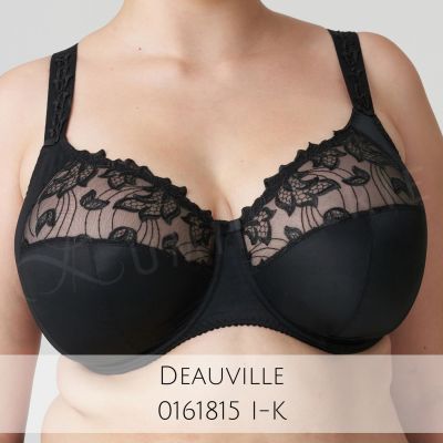 PrimaDonna Deauville UW Full Cup -rintaliivit Black Kaarituettu, toppaamaton täyskuppinen liivi. 65-105, D-K 01618-10/11/15-ZWA