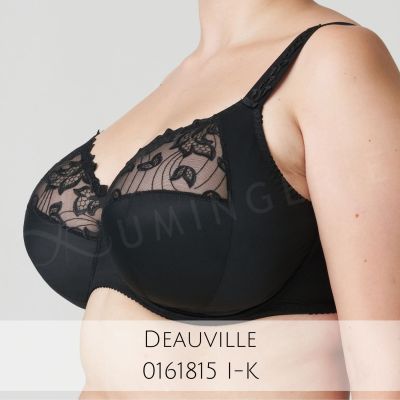 PrimaDonna Deauville UW Full Cup -rintaliivit Black Kaarituettu, toppaamaton täyskuppinen liivi. 65-105, D-K 01618-10/11/15-ZWA
