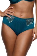 Deauville Lace Full Briefs -alushousut - Peacock