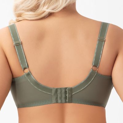 Gorsenia Delaila UW Soft -rintaliivit Green Floral Kaarituettu, toppaamaton kirjailtu meshliivi. 70-100, D-M K939-ZIE