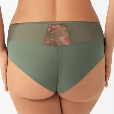 Gorsenia Delaila-alushousut Green Floral Alushousut normaalikorkealla vyötäröllä. L/40 - 4XL/48 K940-ZIE