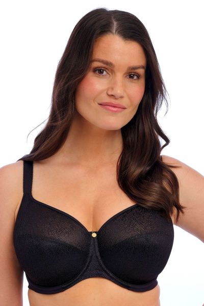 Fantasie Demure UW Moulded NP -rintaliivit Black Kokokuppinen, kaarituettu liivi, jossa sileät ja toppaamattomat muotoonprässätyt kupit 65-90, D-K FL103211-BLK
