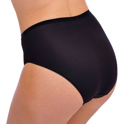 Fantasie Demure Full Brief -alushousut Black Korkeavyötäröiset alushousut joustopitsiä. XS/36 - 2XL/46 FL103251-BLK