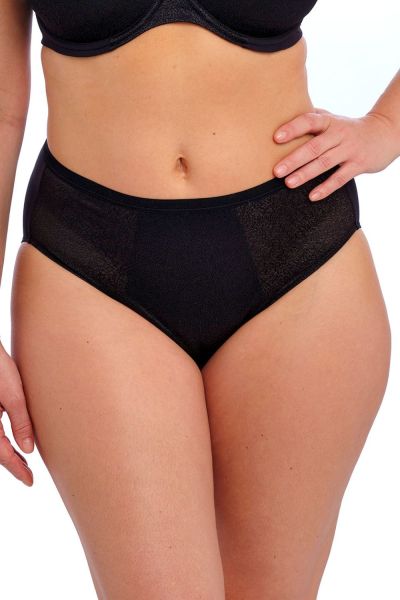 Fantasie Demure Full Brief -alushousut Black Korkeavyötäröiset alushousut joustopitsiä. XS/36 - 2XL/46 FL103251-BLK