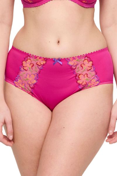Primadonna Devdaha Full Brief -alushousut - Very Berry Retrohenkiset alushousut näyttävillä kirjailuilla. M/40- 3XL/48 0563441-VEB