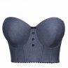 Parfait Dolly Longline -balconetteliivit Dark Blue Denim-thumb Kaarituettu ja topattu longline-mallinen balconette-liivi. 65-95, D-L P50118-DBD