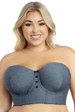 Dolly Longline -balconetteliivit Dark Blue Denim