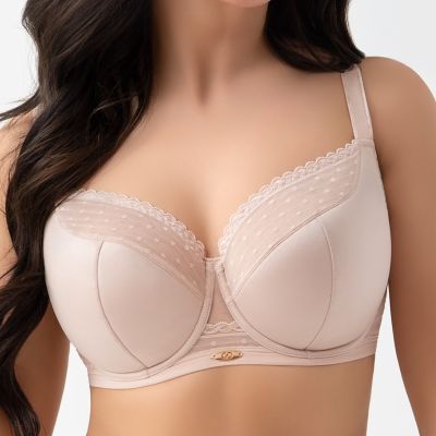 Gorsenia Dotti UW Semi Soft -rintaliivit - Beige Kaarituetut rintaliivit puoliksi topatuilla kupeilla. 65-105, D-K G020