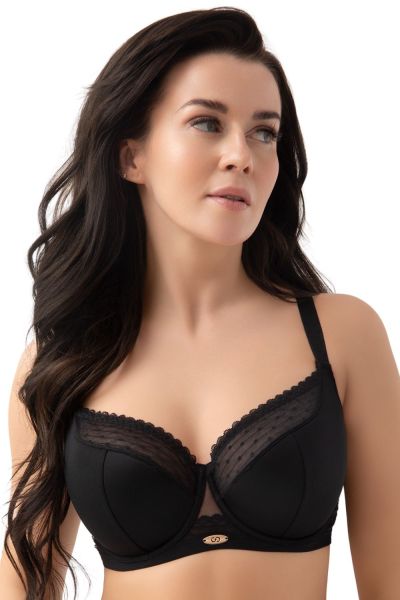 Gorsenia Dotti UW Semi Soft -rintaliivit - Black Kaarituetut rintaliivit puoliksi topatuilla kupeilla. 65-105, D-K G021-CZA