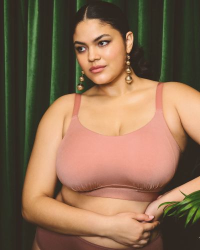 Elomi Downtime NW -bralette Ash Rose Kaaritueton, toppaamaton pehmobralette. 70-100, G/H - M/N EL301417-ASE