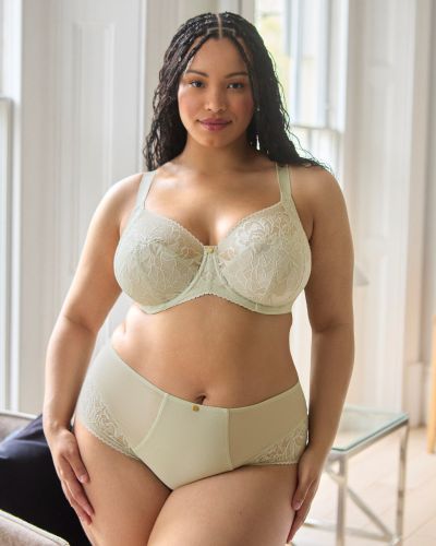 Sculptresse by Panache Dream UW Full Cup -rintaliivit - Pistachio Kaarituettu ja toppaamaton, täyskuppinen mesh- ja pitsiliivi. 75-95, E-L 10805-PSC