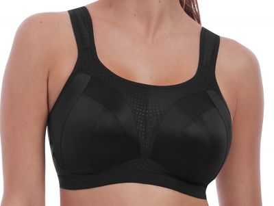 Freya Active Dynamic NW -urheilurintaliivit Jet Kaaritueton ja toppaamaton urheiluliivi racerback-hakasella. 65-90, D-M AC4014-JET