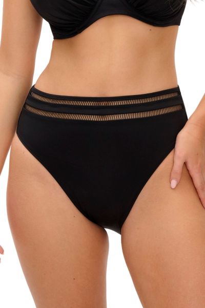 Fantasie East Hampton High Waist -bikinihousut - Black Korkeavyötäröiset bikinihousut tyylikkäillä yksityiskohdilla. 38-46 FS502878-BLK