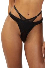 Eddie Crossover Thong -stringit Black