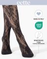 Cette Rose Fishnet -sukkahousut - Black-thumb Ruusukuvioiset verkkosukkahousut pehmeällä vyötärönauhalla. S/M - 2XL 443-902/BLK