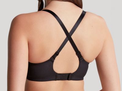 Panache Elan Luxe Padded Plunge -t-paitaliivit Noir Kaarituettu ja muotoonprässätty t-paitaliivi koristeremmeillä. 60-85, D-H 10676-NOR