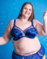 Elomi Cate Allure UW Full Cup -rintaliivit Lapis Blue-thumb Kaarituettu ja toppaamaton kokokuppinen liivi pussitetulla takaosalla. 75-105, F-O EL302405-LAS