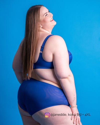 Elomi Cate Allure UW Full Cup -rintaliivit Lapis Blue Kaarituettu ja toppaamaton kokokuppinen liivi pussitetulla takaosalla. 75-105, F-O EL302405-LAS