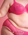 Elomi Charley UW Stretch Plunge -rintaliivit Pink -thumb Kaarituettu, kokokuppinen ja toppaamaton plunge-liivi joustopitsillä. 70-100, E-N EL4382-PIK