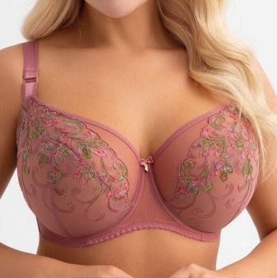 Gorsenia Elora UW Soft -rintaliivit - Pink Summer Kaarituettu, toppaamaton kukkakirjailtu meshliivi. 65-95, D-M G028