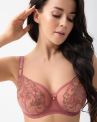Gorsenia Elora UW Soft -rintaliivit - Pink Summer-thumb Kaarituettu, toppaamaton kukkakirjailtu meshliivi. 65-95, D-M G028