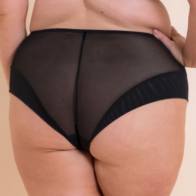 Curvy Kate Enchant HW -alushousut Black Pleather Korkeavyötäröinen housu hieman kevennetyllä takaosalla. S/34-36 - 2XL/50 CK-097208-BLK