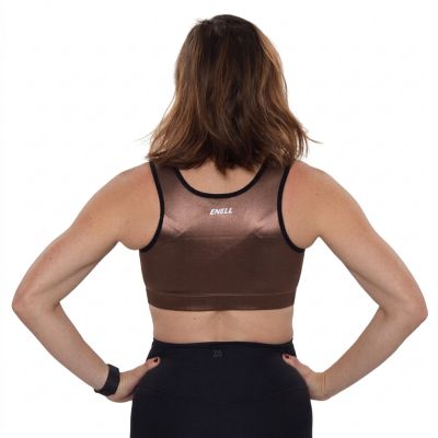 Enell Enell High Impact -urheiluliivit - Mocha Latte Kaaritueton, edestä avattava urheiluliivi. 00-8 NL-100-   /MOL