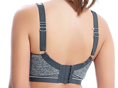 Freya Active Epic UW Crop Top -urheilurintaliivit Carbon Kaarituettu topattu, sisäkupeistaan saumaton urheiluliivi, jossa muunneltavat olkaimet. 65-90, D-K AA4004-CON