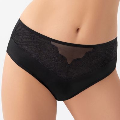Gorsenia Erato-alushousut Black Alushousut normaalikorkealla vyötäröllä. M/38 - 4XL/48 K963