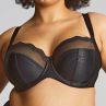 Sculptresse by Panache Esme UW Balcony -rintaliivit Black Animal-thumb Kaarituettu ja toppaamaton balconette joustopitsillä. 75-105, E-M 10921-BLA