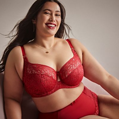 Sculptresse by Panache Estel UW Full Cup -rintaliivit Raspberry Kaarituettu ja toppaamaton, täyskuppinen pitsiliivi. 75-105, DD-K 9685-RAY