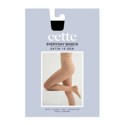 Cette Everyday Basics -sukkahousut Black 18 den Ohuet, satiinipintaiset jokapäivän sukkahousut. S-4XL 732-902