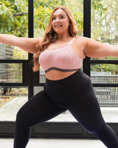 Curvy Kate Every Move UW -urheiluliivit Blush & Charcoal Kaarituettu, toppaamaton korkean tukitason urheiluliivi. 65-95, G-O CK-043113-BUC