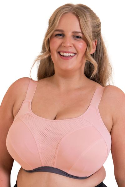 Curvy Kate Every Move UW -urheiluliivit Blush & Charcoal Kaarituettu, toppaamaton korkean tukitason urheiluliivi. 65-95, G-O CK-043113-BUC