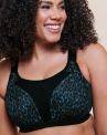 Curvy Kate Every Move UW -urheiluliivit - Black & Blue Animal Print-thumb Kaarituettu, toppaamaton korkean tukitason urheiluliivi. 65-95, G-O CK-043113-BBP