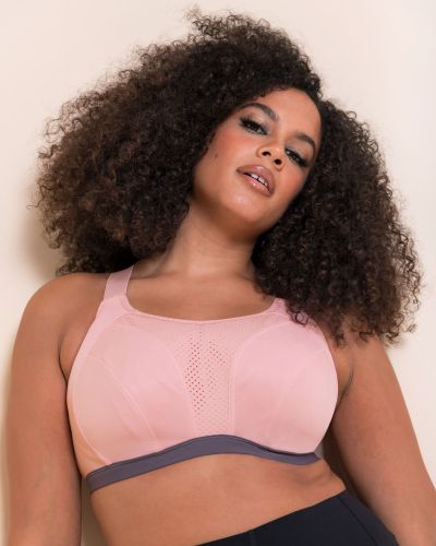 Curvy Kate Every Move UW -urheiluliivit Blush & Charcoal Kaarituettu, toppaamaton korkean tukitason urheiluliivi. 65-95, G-O CK-043113-BUC