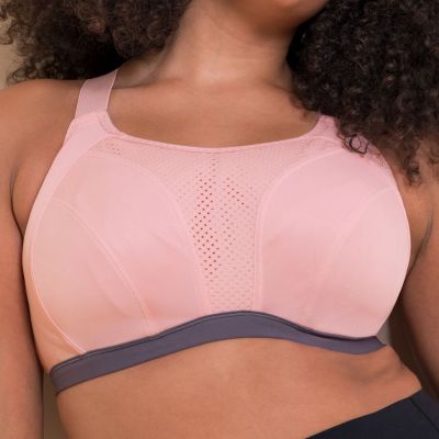 Curvy Kate Every Move UW -urheiluliivit Blush & Charcoal Kaarituettu, toppaamaton korkean tukitason urheiluliivi. 65-95, G-O CK-043113-BUC