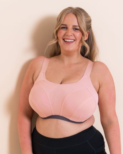 Curvy Kate Every Move UW -urheiluliivit Blush & Charcoal Kaarituettu, toppaamaton korkean tukitason urheiluliivi. 65-95, G-O CK-043113-BUC