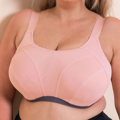 Curvy Kate Every Move UW -urheiluliivit Blush & Charcoal Kaarituettu, toppaamaton korkean tukitason urheiluliivi. 65-95, G-O CK-043113-BUC