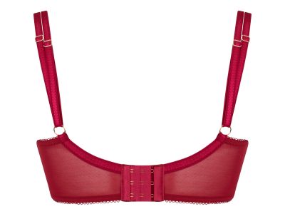Scantilly by Curvy Kate Fallen Angel Balcony -rintaliivit Garnet Red Kaarituettu, toppaamaton matala balconetteliivi 65-85, E-L ST-012-100-GRD