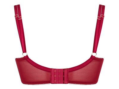 Scantilly by Curvy Kate Fallen Angel Balcony -rintaliivit Garnet Red Kaarituettu, toppaamaton matala balconetteliivi 65-85, E-L ST-012-100-GRD