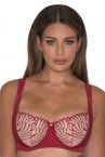 Scantilly by Curvy Kate Fallen Angel Balcony -rintaliivit Garnet Red-thumb Kaarituettu, toppaamaton matala balconetteliivi 65-85, E-L ST-012-100-GRD